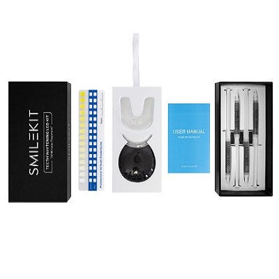 LED Teeth Whitening Kit with Gel and Light